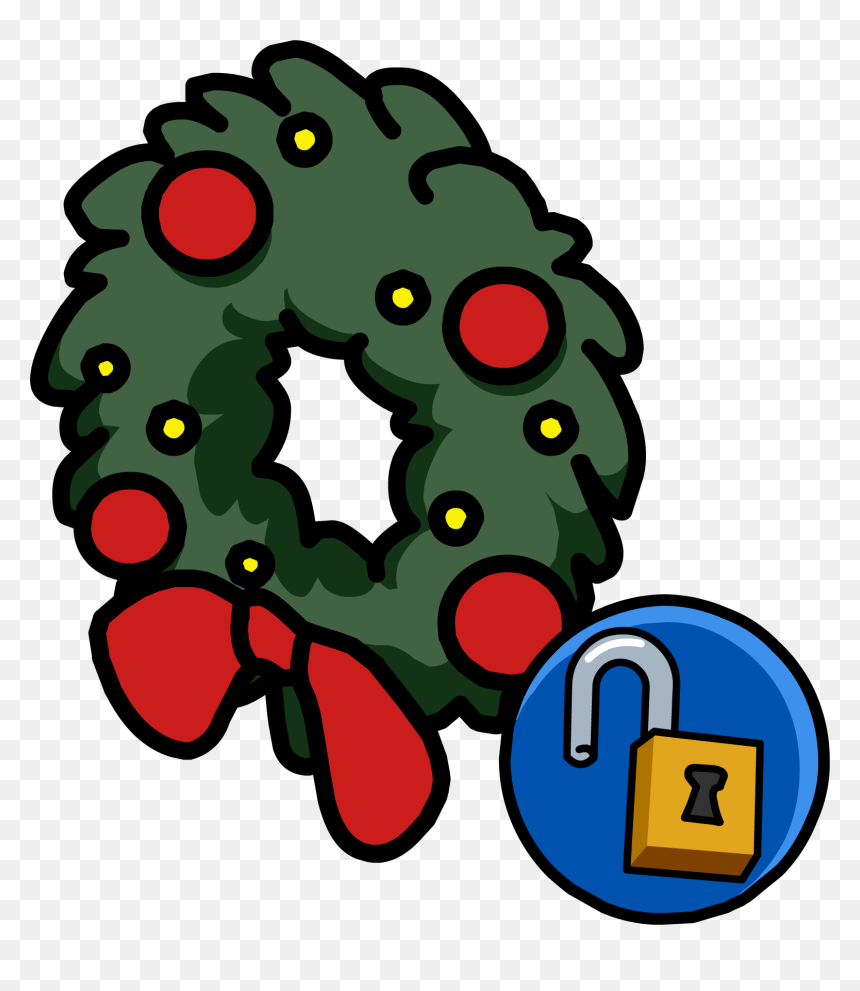 Holiday Wreath Unlockable Icon - Club Penguin Mp3000, HD Png Download - holiday icon png