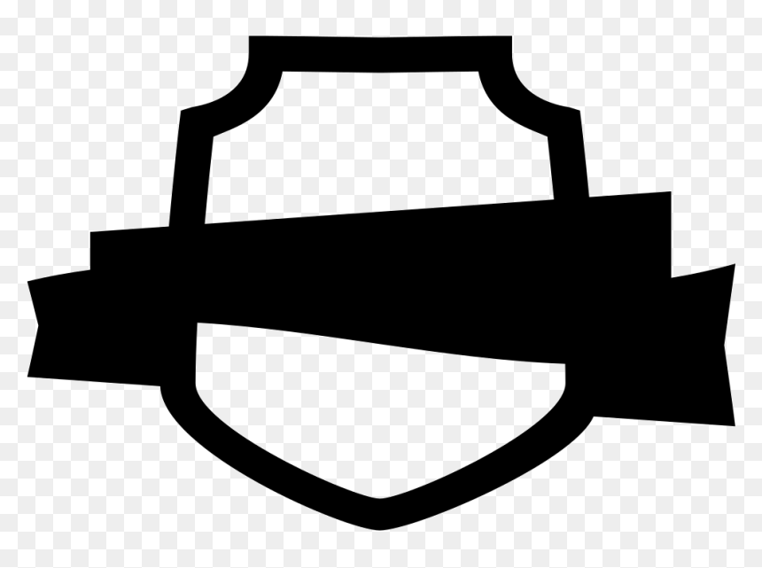 Ribbon On Shield Outline - Portable Network Graphics, HD Png Download - ribbon outline png
