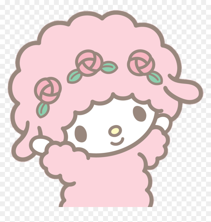 #hellokitty #pink #sheep #fluffy #rose #roses #mymelody - My Melody Sanrio Characters, HD Png Download - pink sheep png