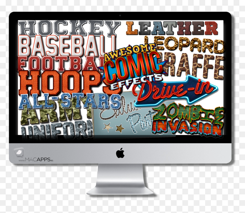 5000 Efectos De Texto Para Photoshop - Computer Monitor, HD Png Download - efectos png para photoshop