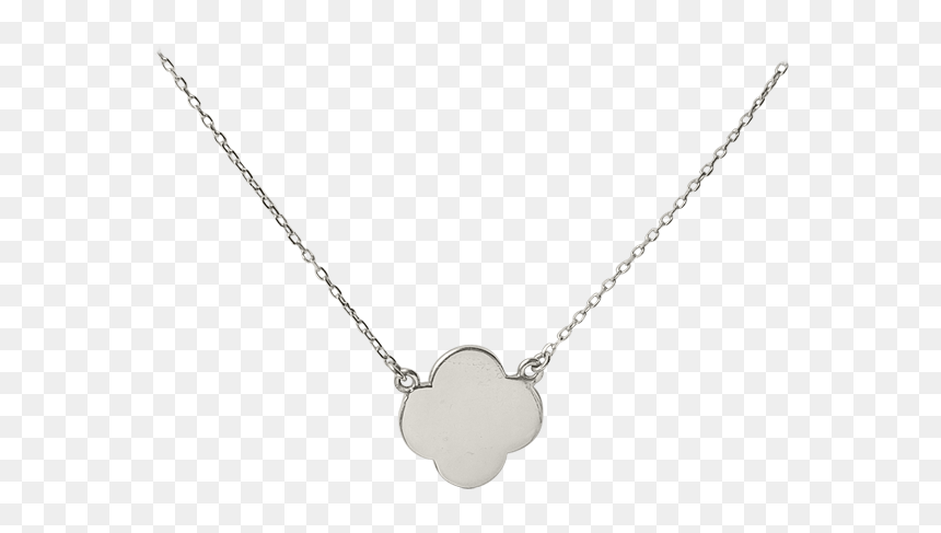 Necklace, HD Png Download - white four leaf clover png