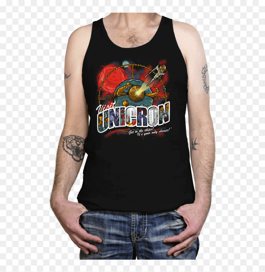 Visit Unicron - Tanktop - Tanktop - Ript Apparel - Sleeveless Shirt, HD Png Download - unicron png