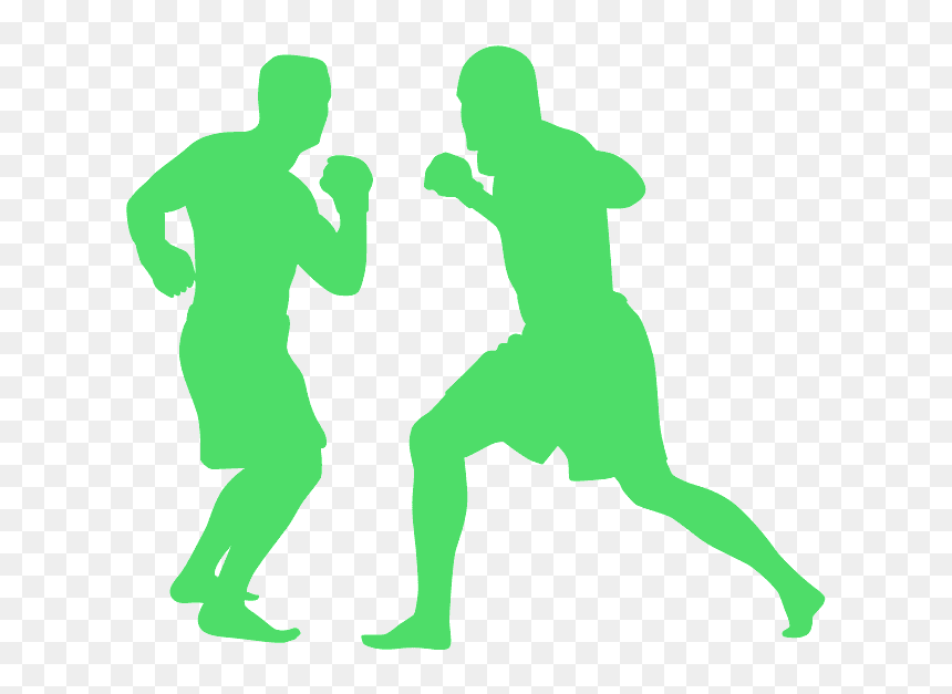 Silhouette Mixed Martial Arts Png, Transparent Png - boxing silhouette png
