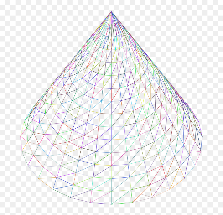 Lampshade,triangle,party Hat - Wire-frame Model, HD Png Download - party hat.png