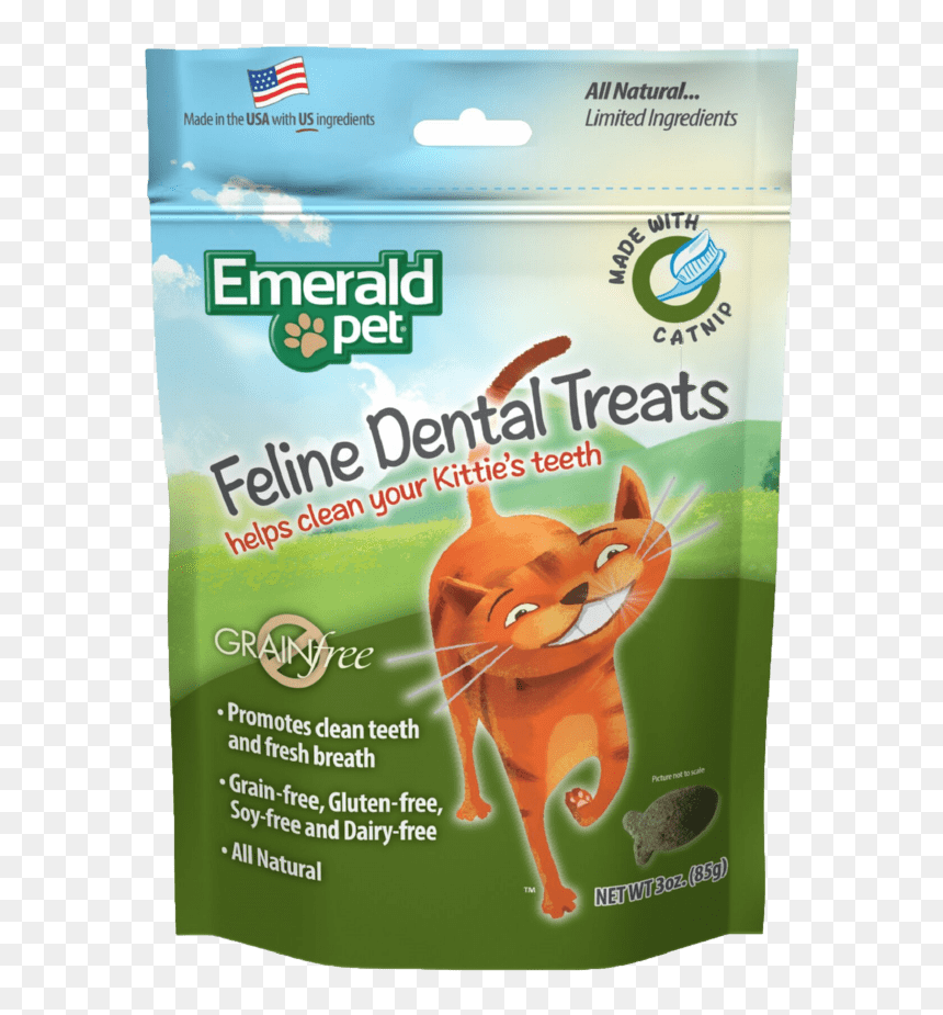 Emerald Pet Feline Dental Treats, HD Png Download - catnip png