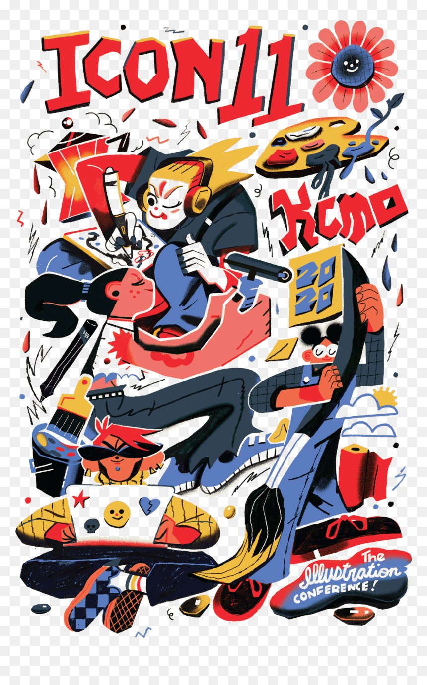 Icon11 Poster Illustration By Kelsey Wroten - Cartoon, HD Png Download - comic book icon png