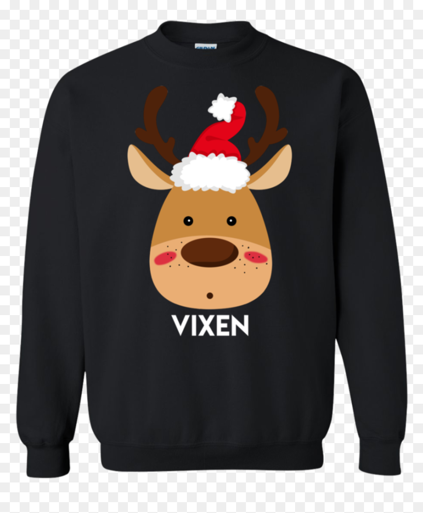 Santa Reindeer Vixen Matching Christmas Sweatshirt - Like Father Like Daughter Png, Transparent Png - vixen png