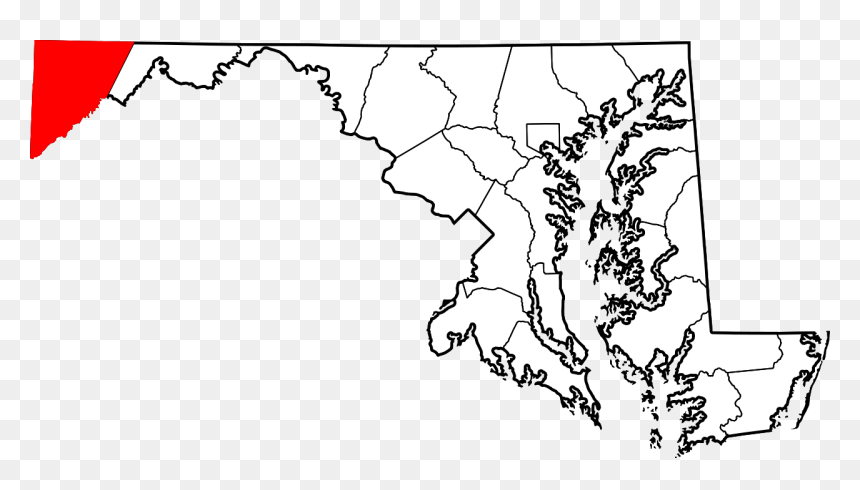 Maryland Outline Png - Garrett County Md, Transparent Png - maryland outline png