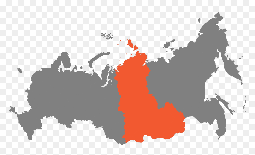 Siberia Region Of Russia, HD Png Download - tractor silhouette png