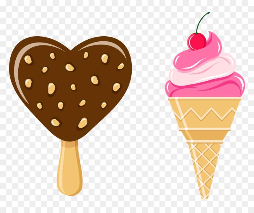 Cone Strawberry Chocolate Banana - Ice Cream Strawberry On Cone, HD Png Download - gucci mane ice cream cone png