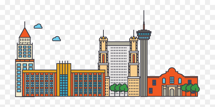 San Antonio - San Antonio City Landscape, HD Png Download - san antonio skyline png