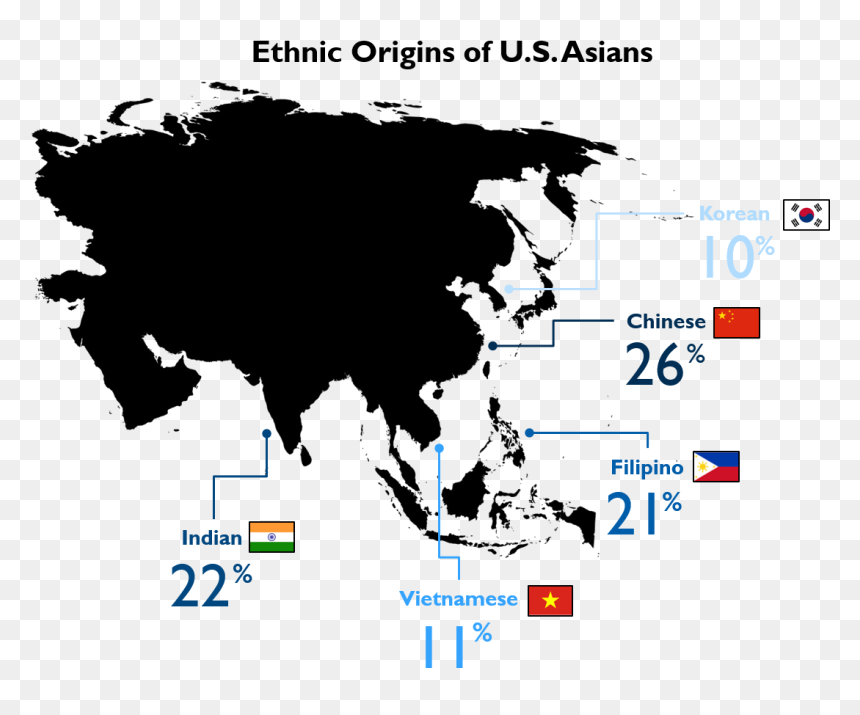 Asia Map Silhouette, HD Png Download - demographics png
