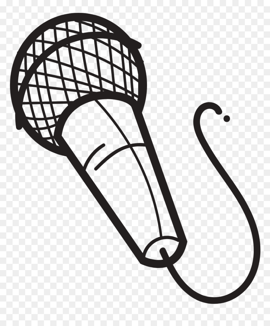 Drawing, HD Png Download - podcast mic png