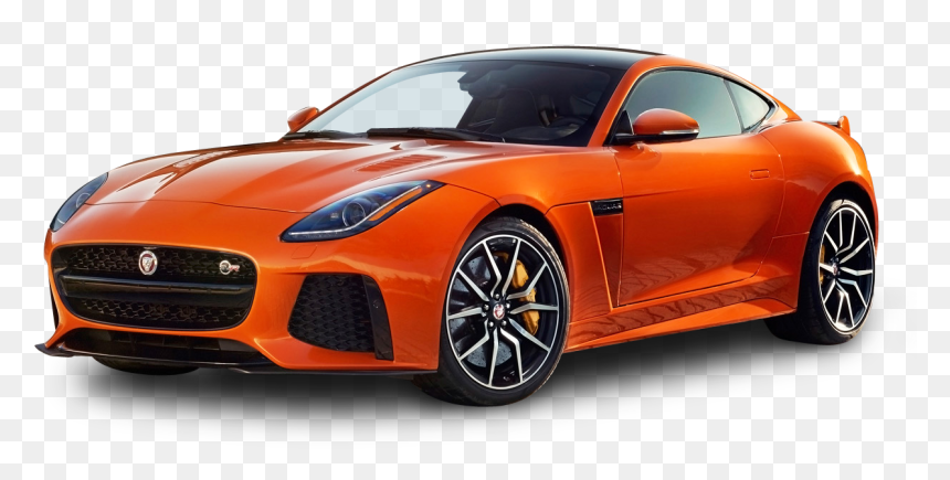 Orange Jaguar F Type Svr Coupe Car Png Image - Orange 2018 Jaguar F Type, Transparent Png - jaguar car png