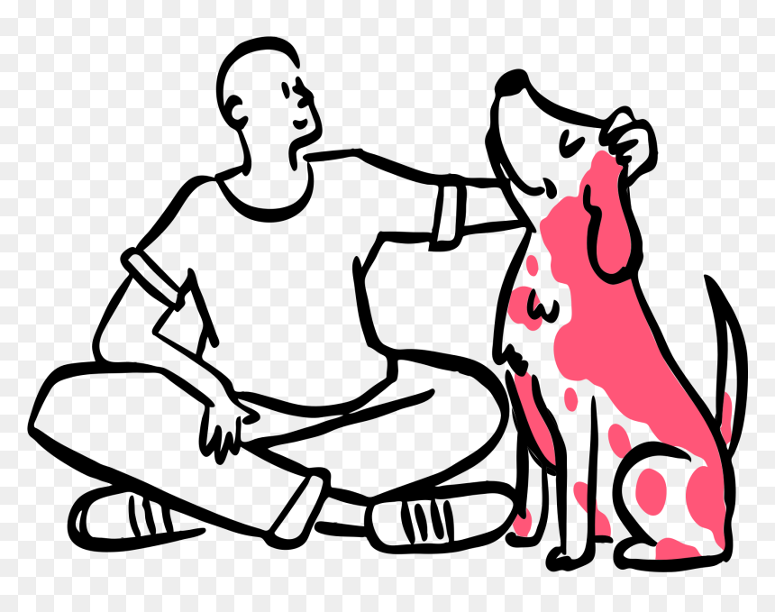 Line Illustration, HD Png Download - person sitting down png