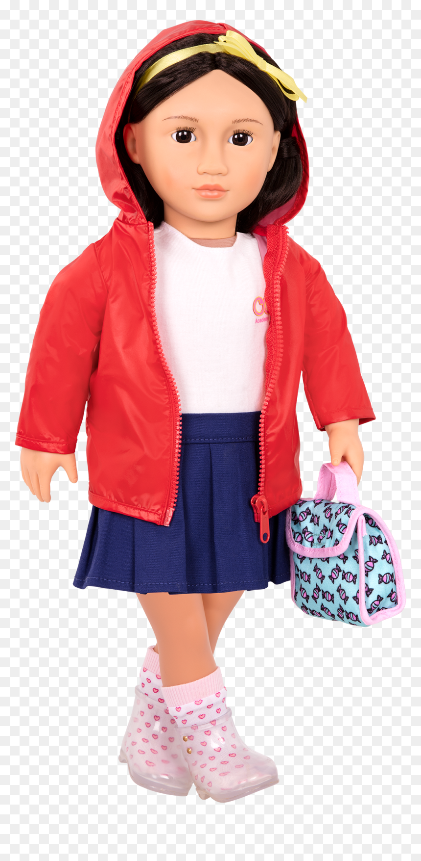 Aiko Wearing Rainy Recess School Outfit With Hood - Doll, HD Png Download - recess png