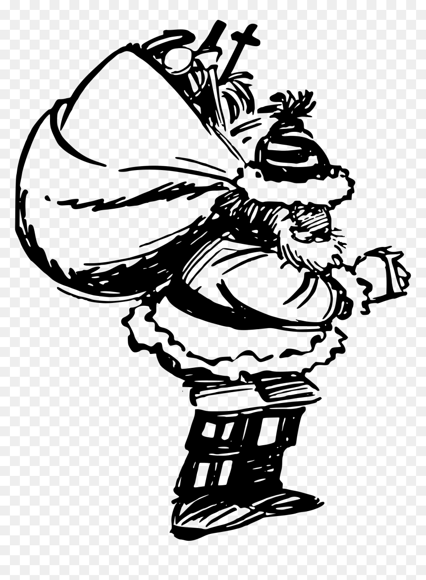 Transparent Santa Clip Art - Santa Sketch Png, Png Download - santa clip art png