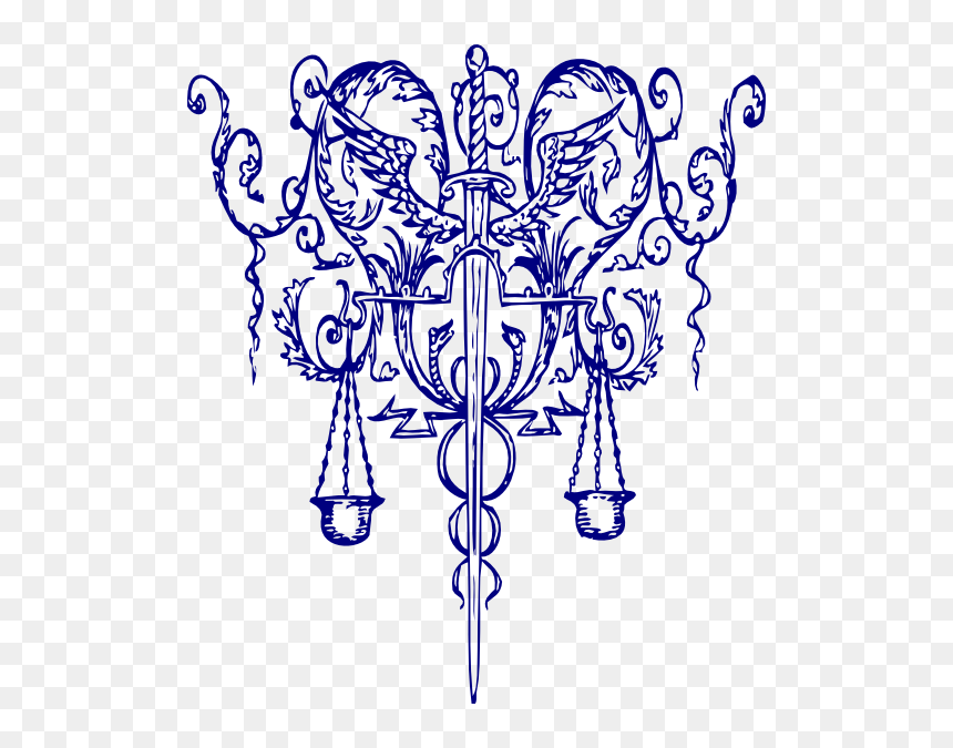 Lady Justice Sword Tattoo, HD Png Download - sword drawing png