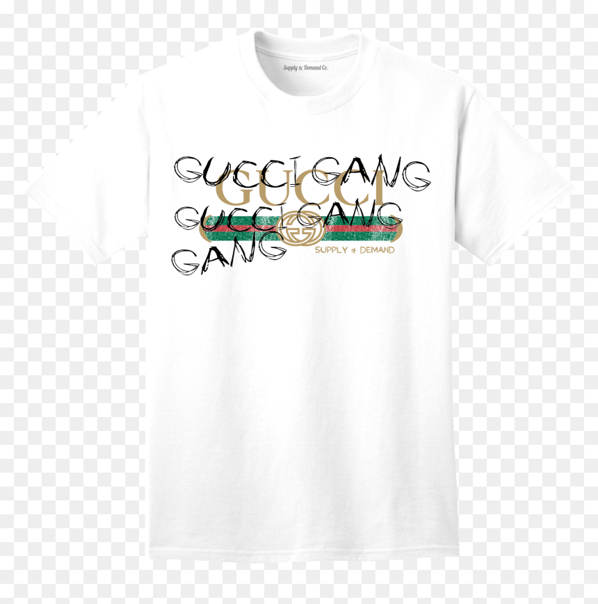 Supply & Demand-gucci Gang White Tee - Gucci Supply And Demand, HD Png Download - gucci gang png