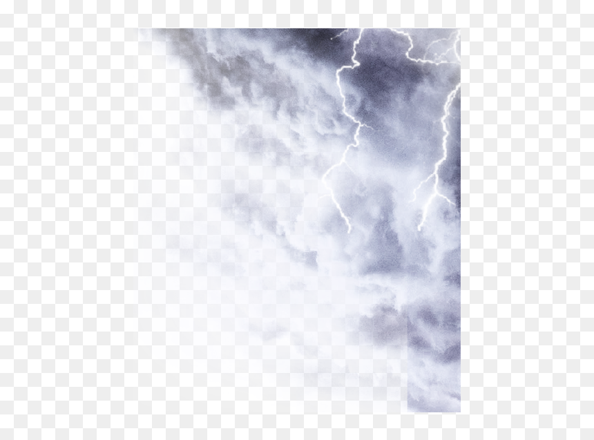 Clouds With Lightning Png, Transparent Png - lightning png