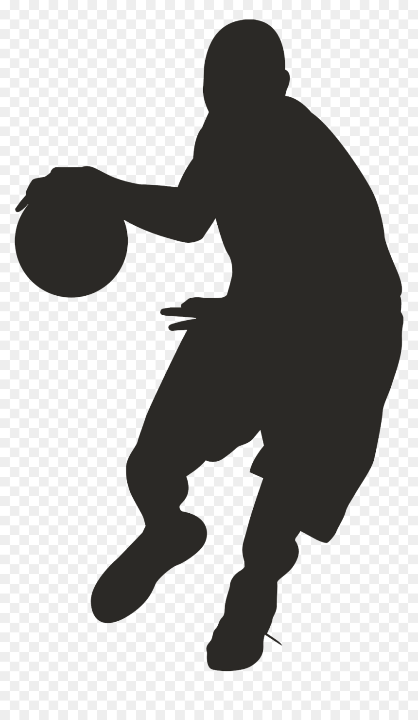 Basketball Player Clipart Black, HD Png Download - basketball png