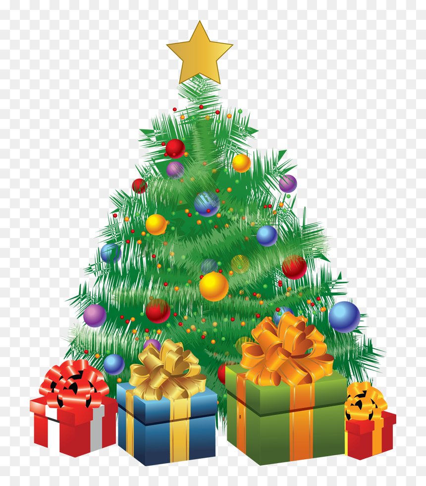 Christmas Tree With Gifts Transparent, HD Png Download - christmas tree png