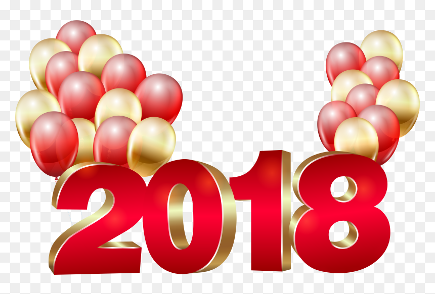New Year Balloons 2018 Png, Transparent Png - balloons png