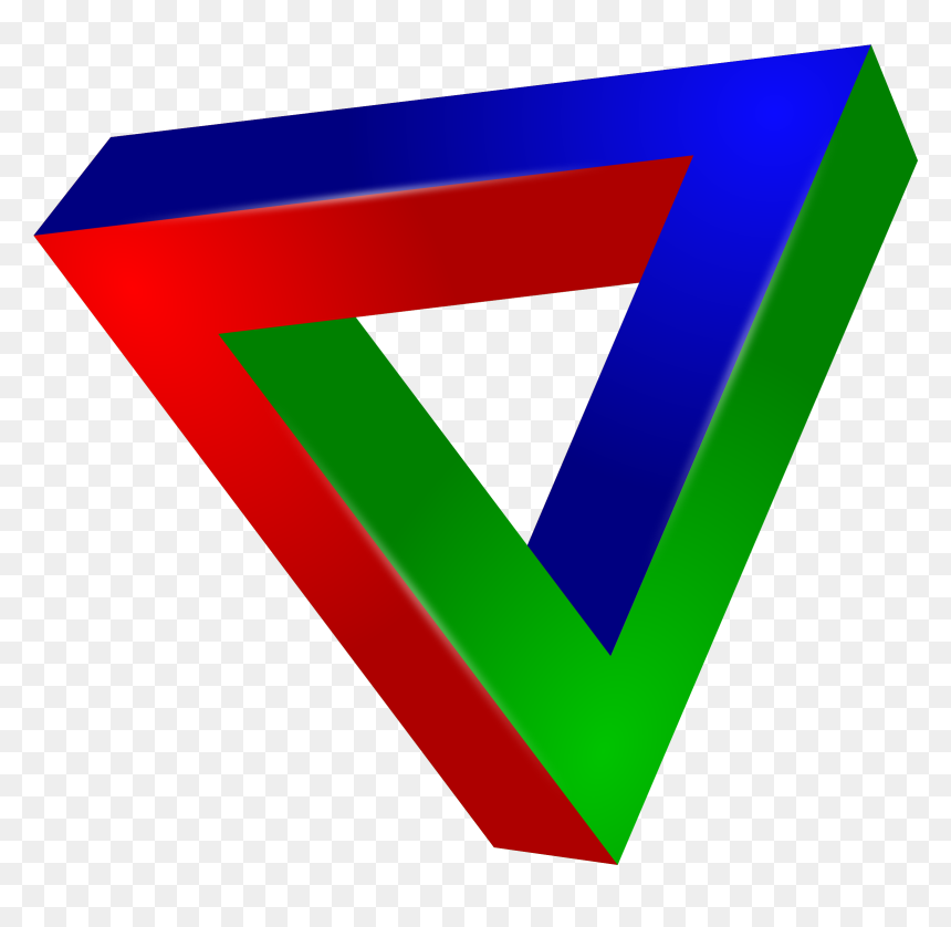 Simple Basic Optical Illusions, HD Png Download - triangle png