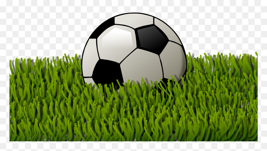 Soccer Ball On Grass Clipart, HD Png Download - soccer ball png