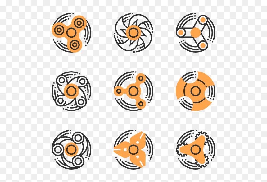 Spin Icon, HD Png Download - fidget spinner png