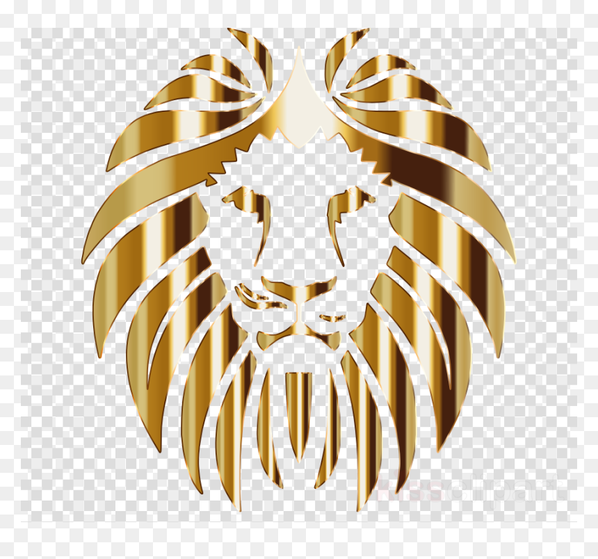 Gold Lion Design Logo, HD Png Download - lion png