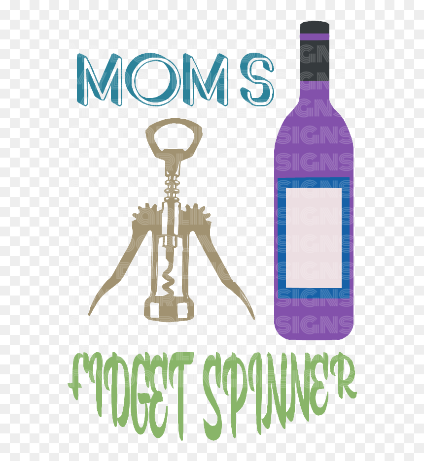 Glass Bottle, HD Png Download - fidget spinner png