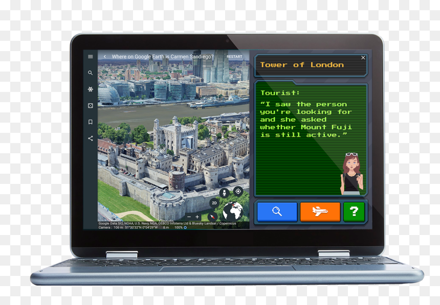 Carmen Sandiego Google Earth, HD Png Download - google png