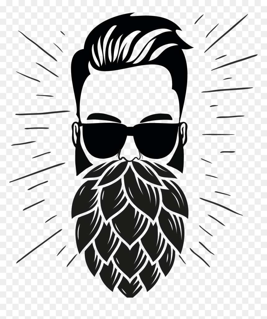 Hops Logo, HD Png Download - beard png