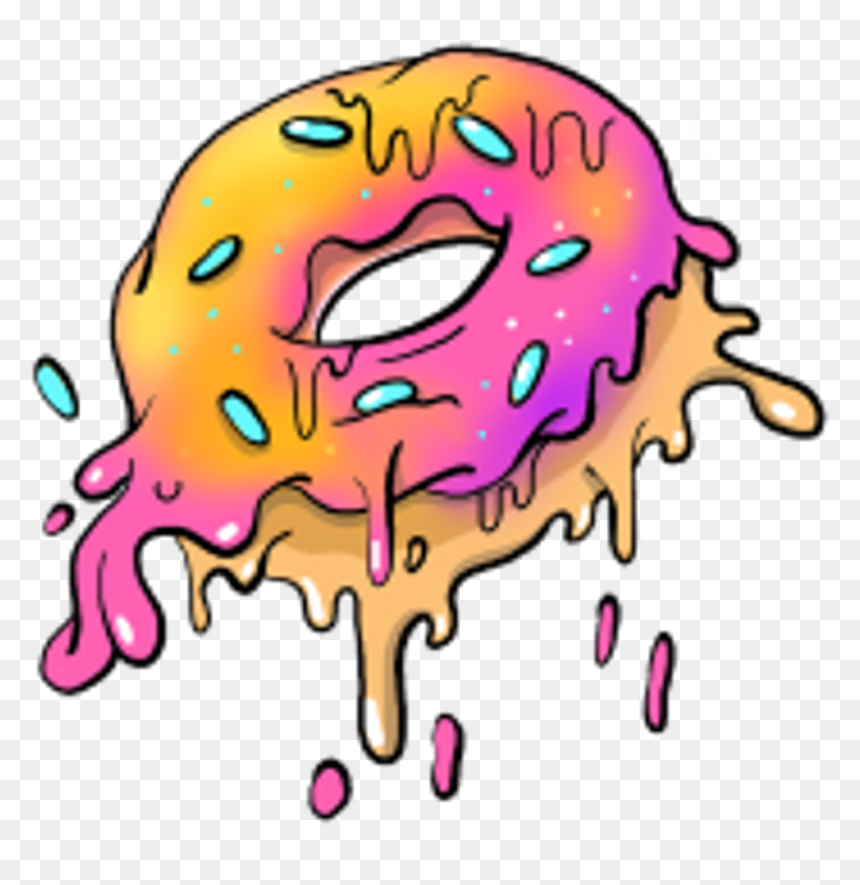 #grimeart #grime #cookie #colorful #ftestickers #food - Grime Donut, HD Png Download - cookie png clipart