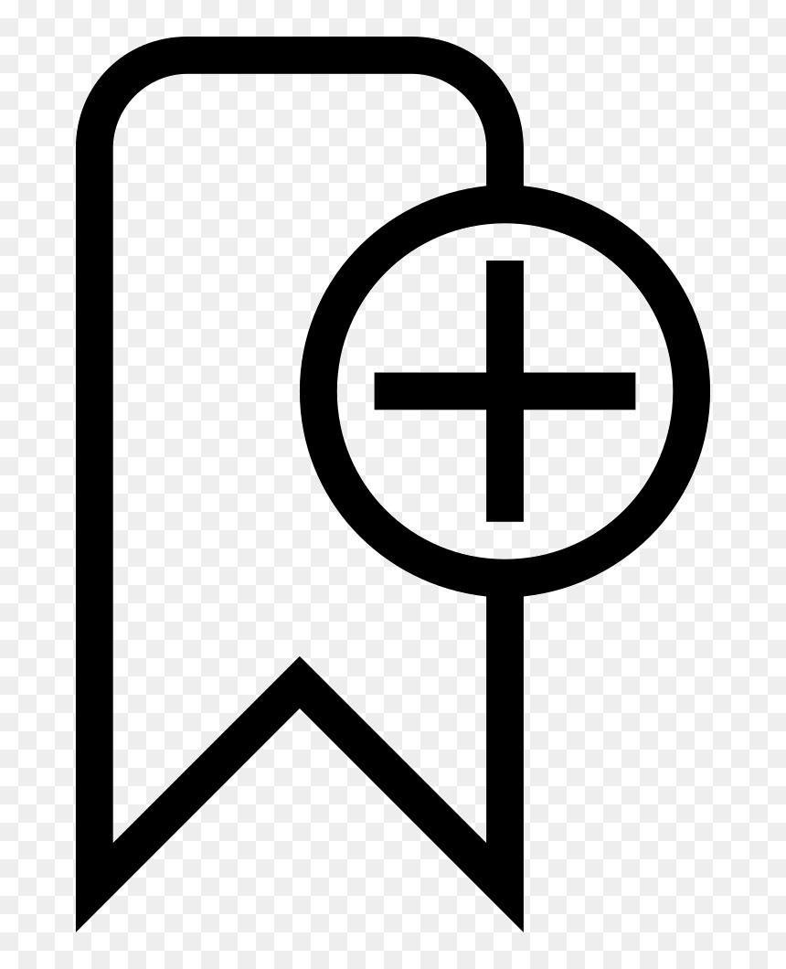 Bookmark Add Stroke Symbol - Pyrylium Ion, HD Png Download - christian symbol png