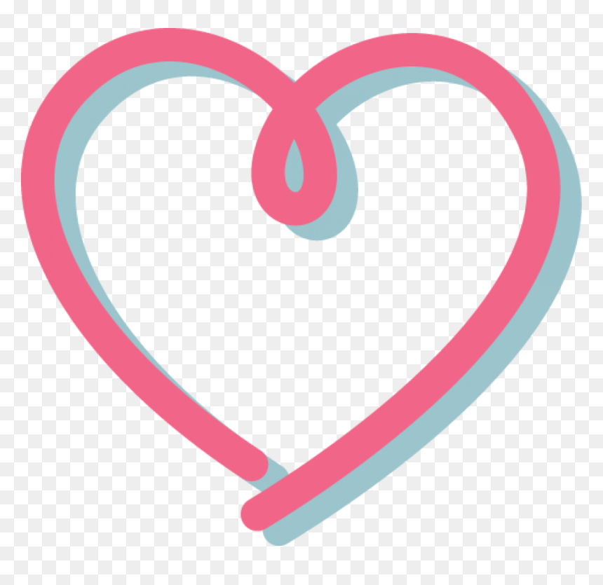Heart Outline Pink Png Image - Outline Heart Pink, Transparent Png - heart outline png transparent