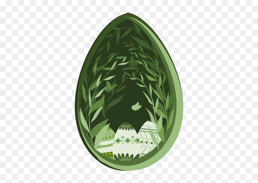 Easter Egg Papercut Easter Design Vector Illustration - Illustration, HD Png Download - egg vector png