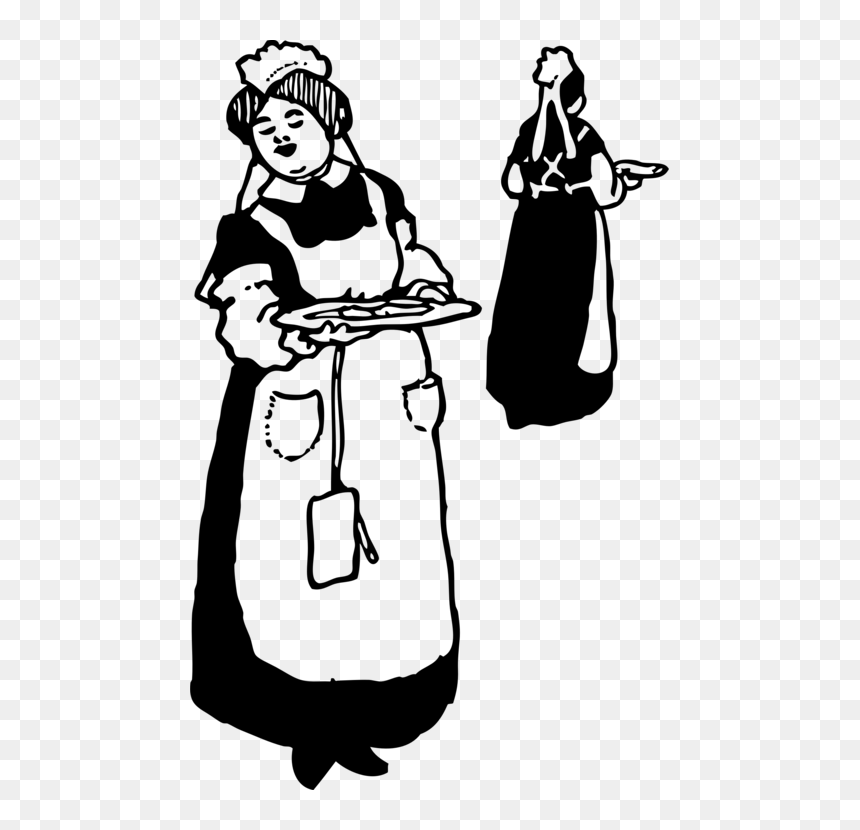 Art,monochrome Photography,artwork - Server Picture For Coloring, HD Png Download - waiter silhouette png