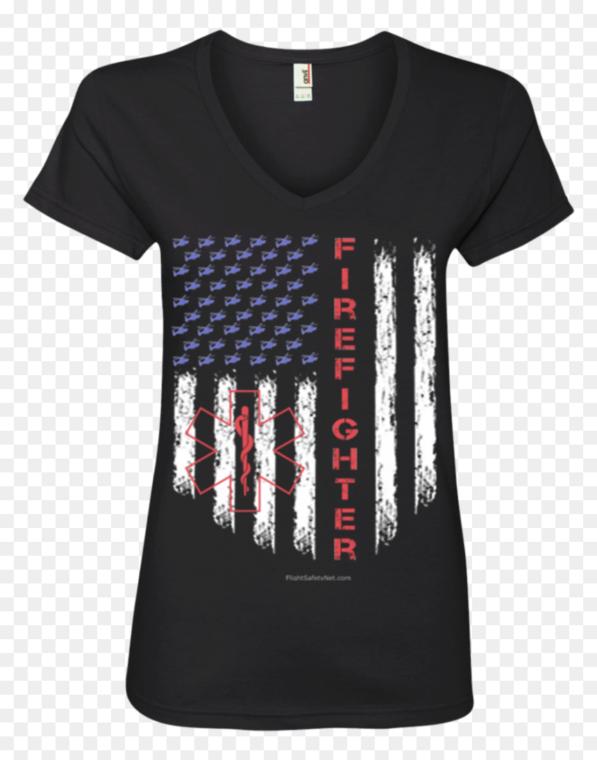 American Firefighter Pride Anvil Ladies - Hogwarts Wasn T Hiring Shirt, HD Png Download - firefighter silhouette png