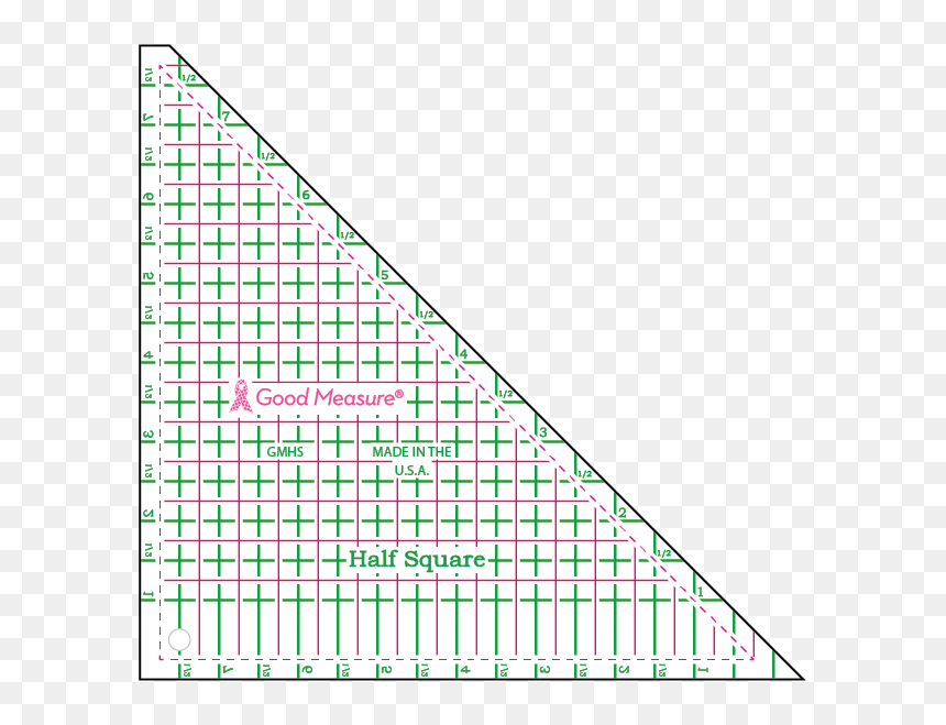Gmhs Good Measure Half Square Ruler - Addition And Subtraction Crossword, HD Png Download - multiplication png