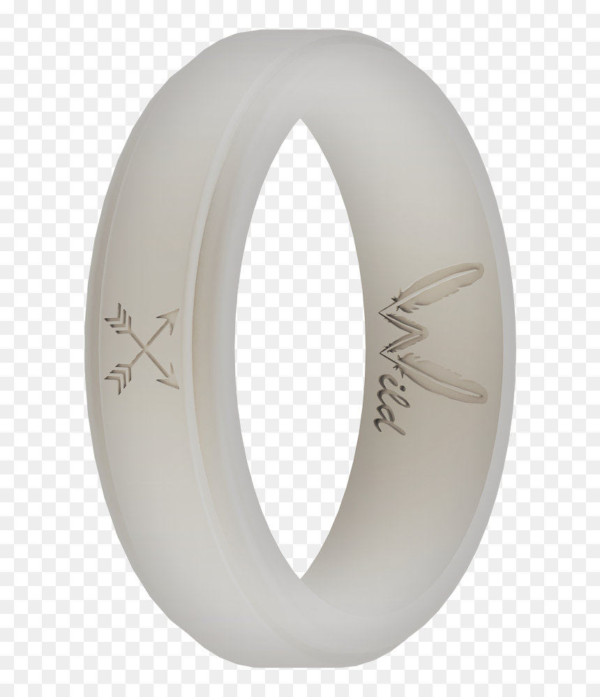 Woman"s Pearl White Arrow Silicone Ring - Circle, HD Png Download - whitearrow png