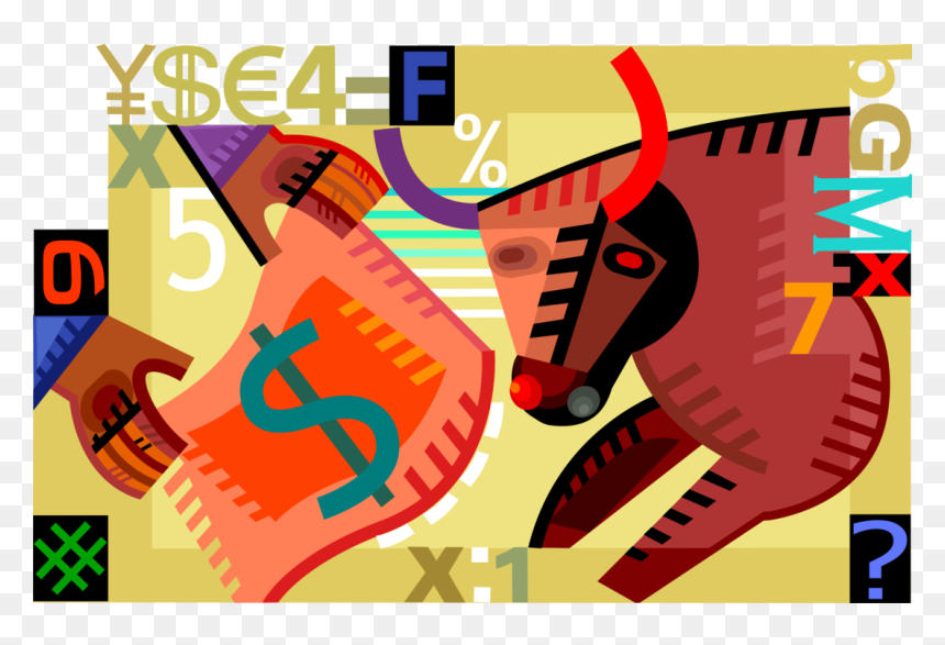 Vector Illustration Of Businessman Matador Tames Charging - Poster, HD Png Download - charging bull png