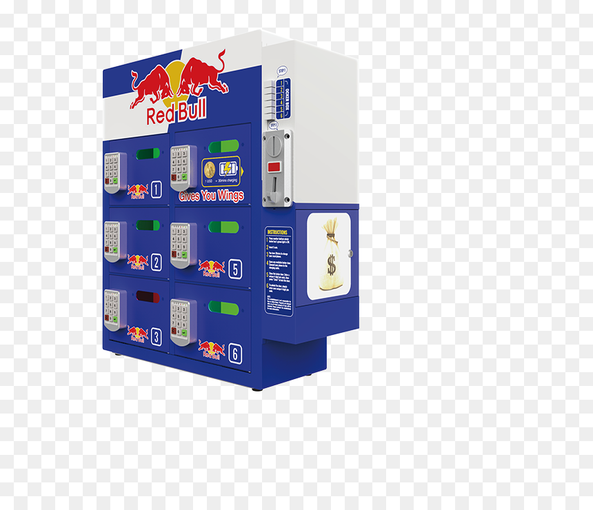 Coin Operated 6 Bay Charging Locker 3 In 1 Cable Perfect - Lego, HD Png Download - charging bull png
