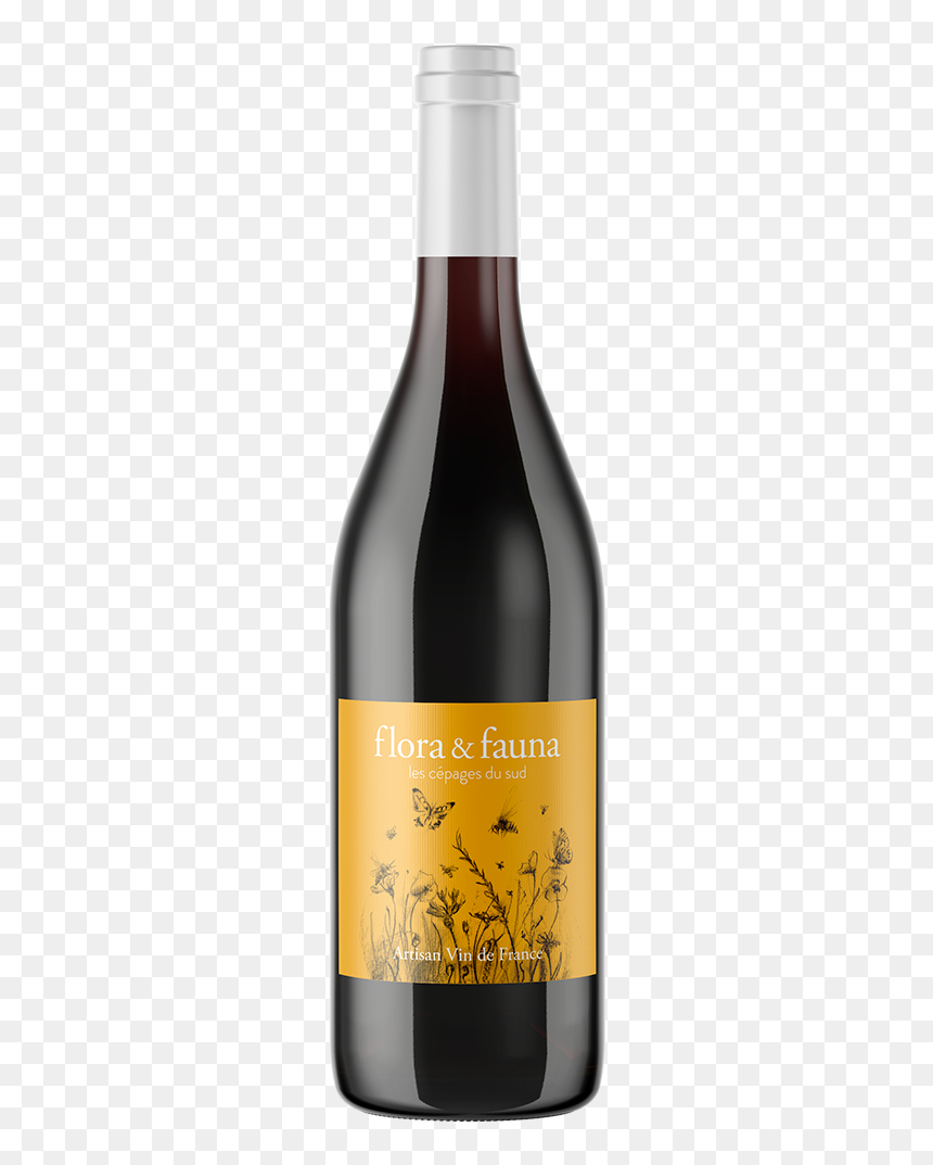 Flora Fauna Red 2 - Glass Bottle, HD Png Download - vin png