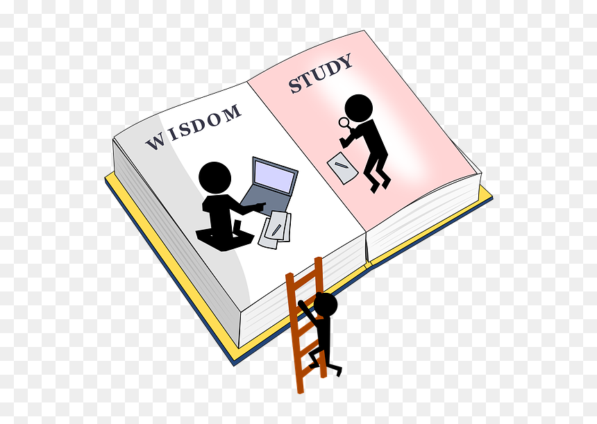 Open Book With Wisdom On One Page And Study On The - Shoot Basketball, HD Png Download - person climbing png