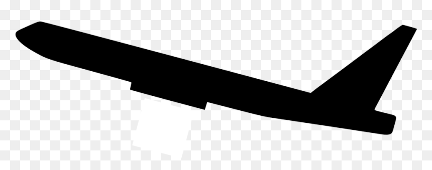 Plane Take Off Vector, HD Png Download - airplane outline png