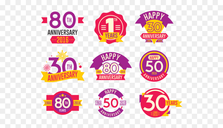 Signo De Jubileo Vector - Anniversary Vector Png, Transparent Png - confeti de cumpleaños png