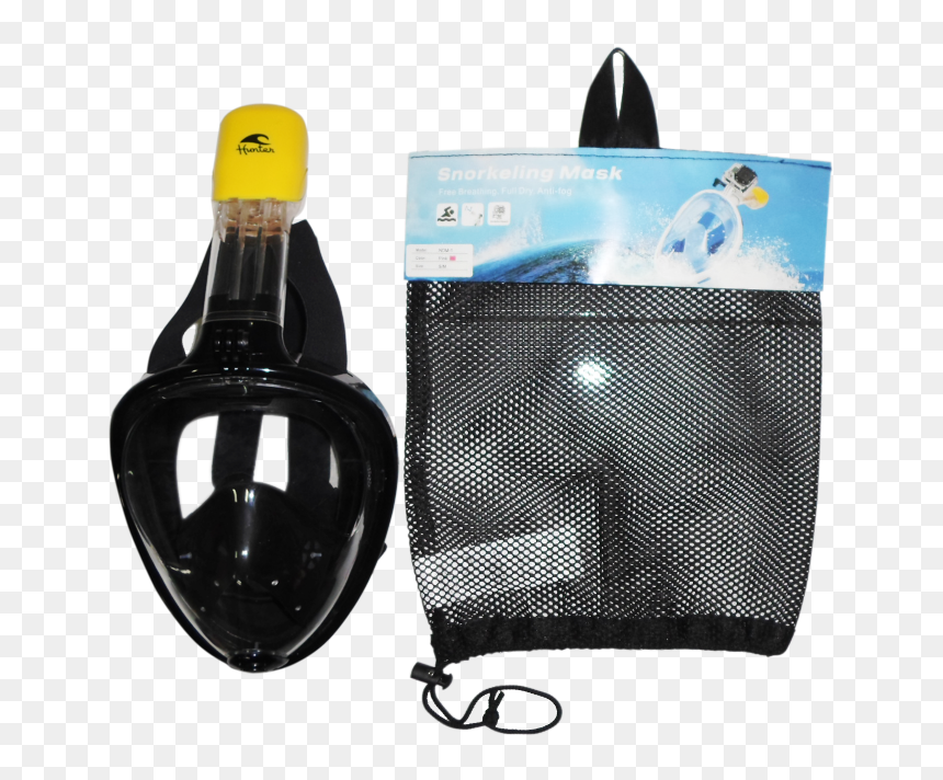 Full Face Mask Black - Diving Mask, HD Png Download - snorkel mask png