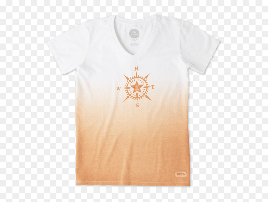 Women"s Compass Star Crusher Vee - Active Shirt, HD Png Download - compass star png